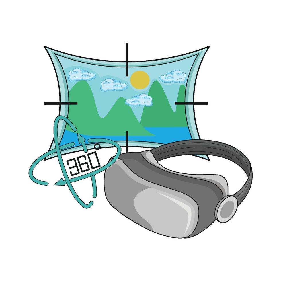 ilustración de virtual realidad vector