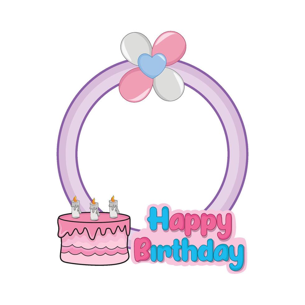 illustration of birthday frame vector