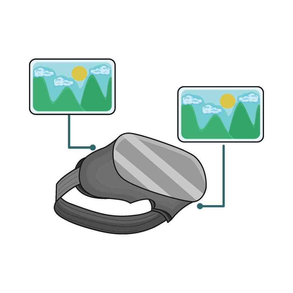 illustration of virtual reality vector