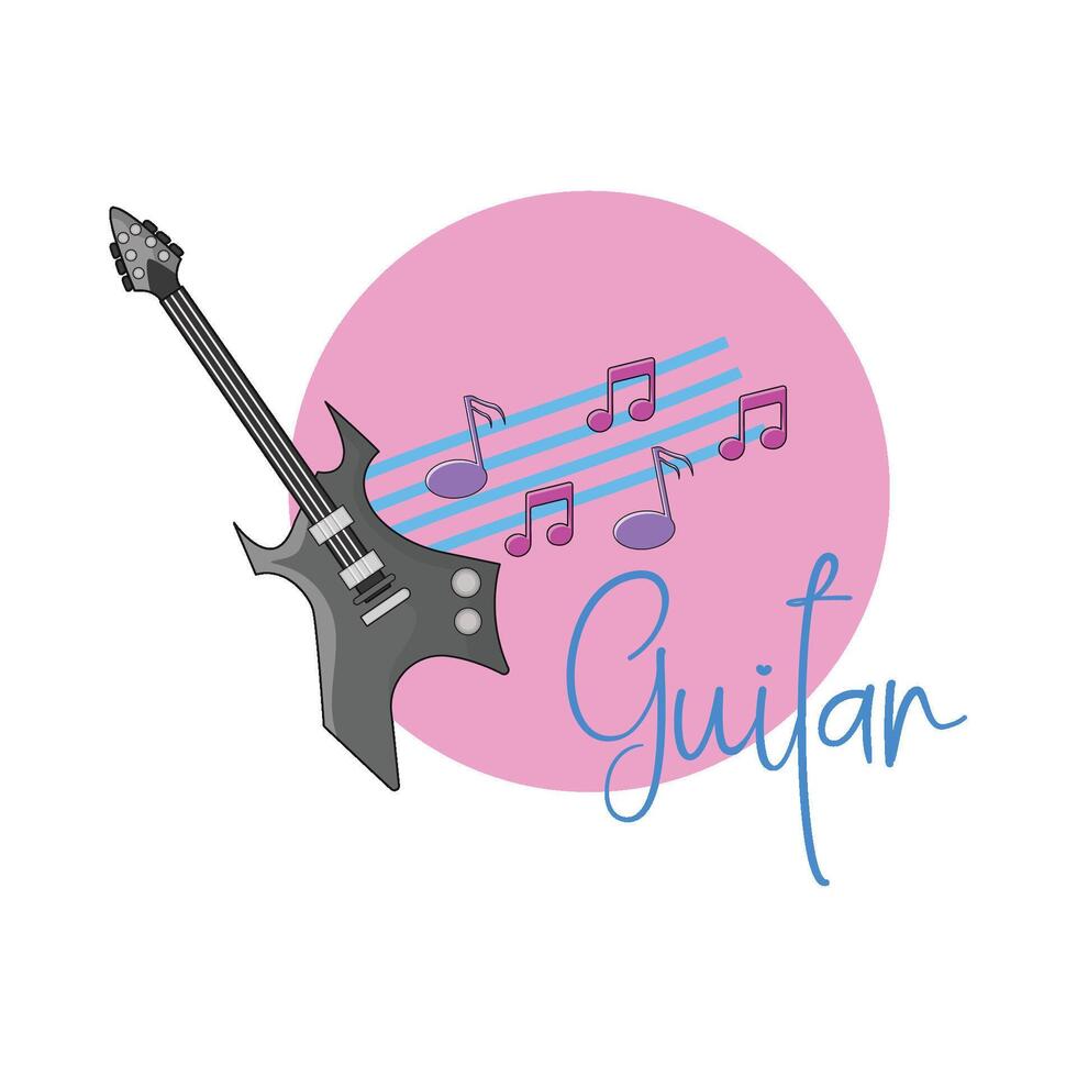 illustration of electric guitar vector