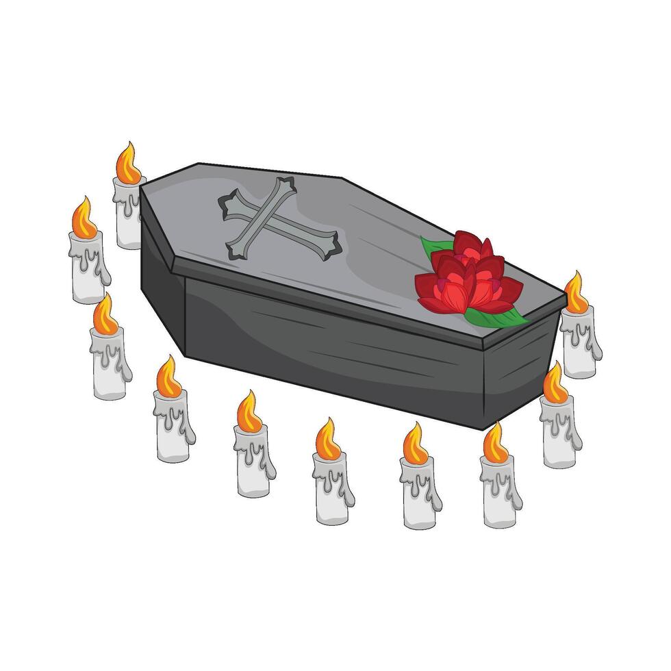 illustration of coffin vector