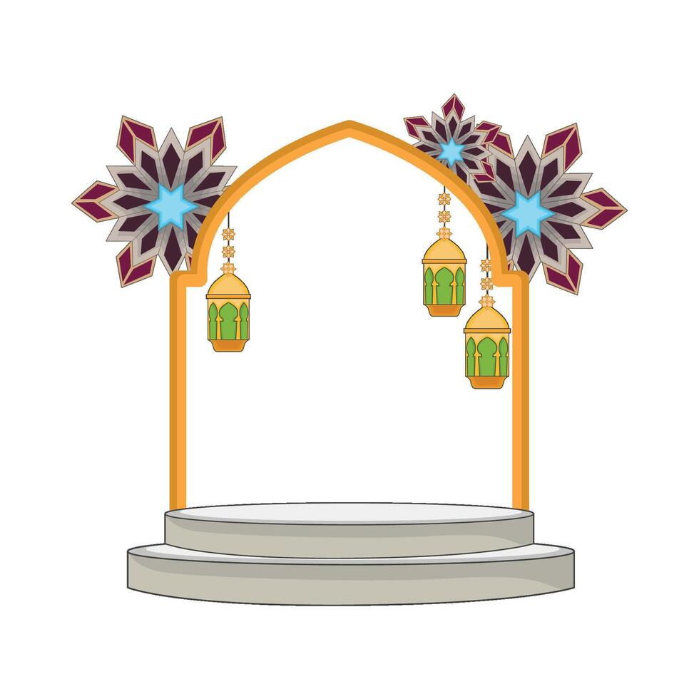 illustration of ramadan frame vector