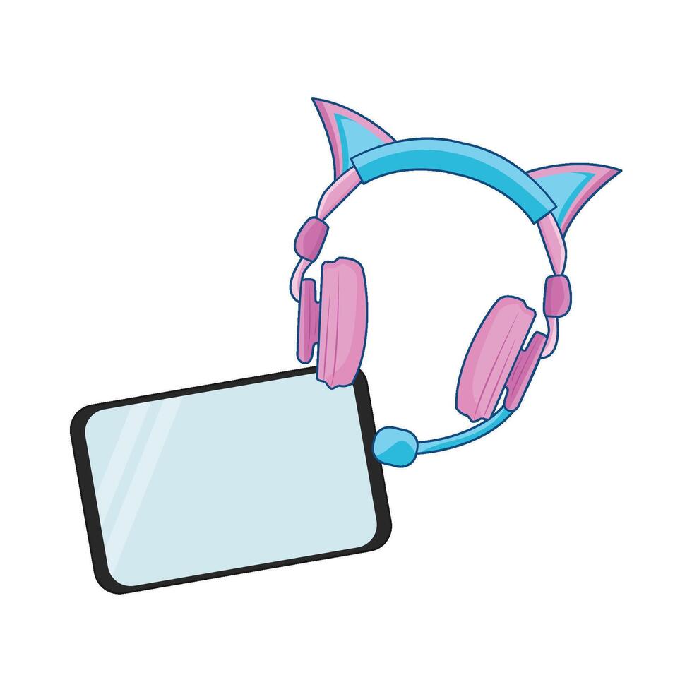 ilustración de auriculares vector