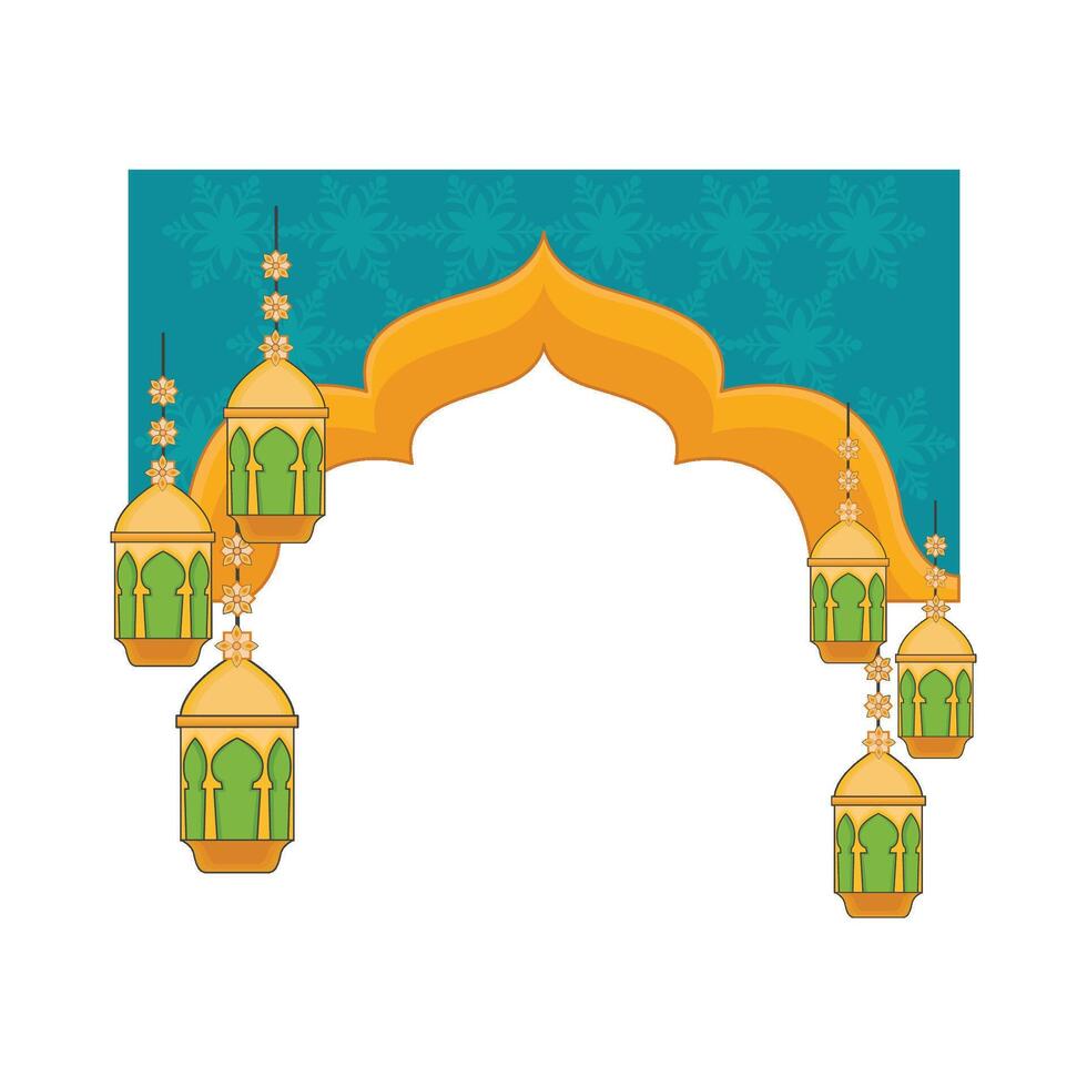 illustration of ramadan frame vector