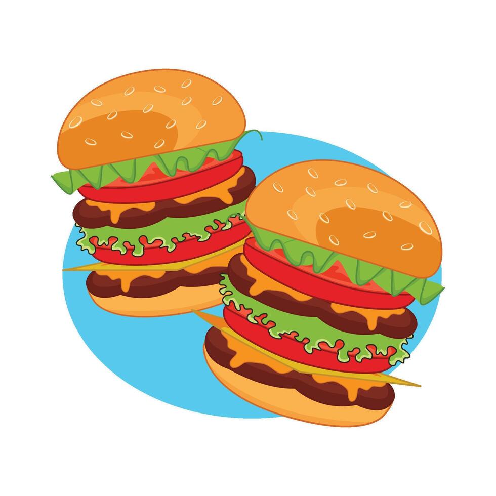 ilustración de hamburguesa vector