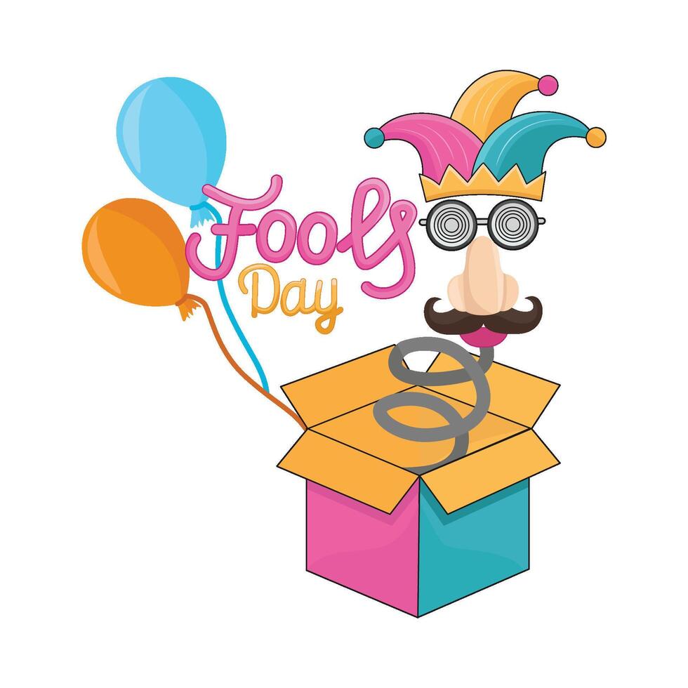 illustration of april fools day vector