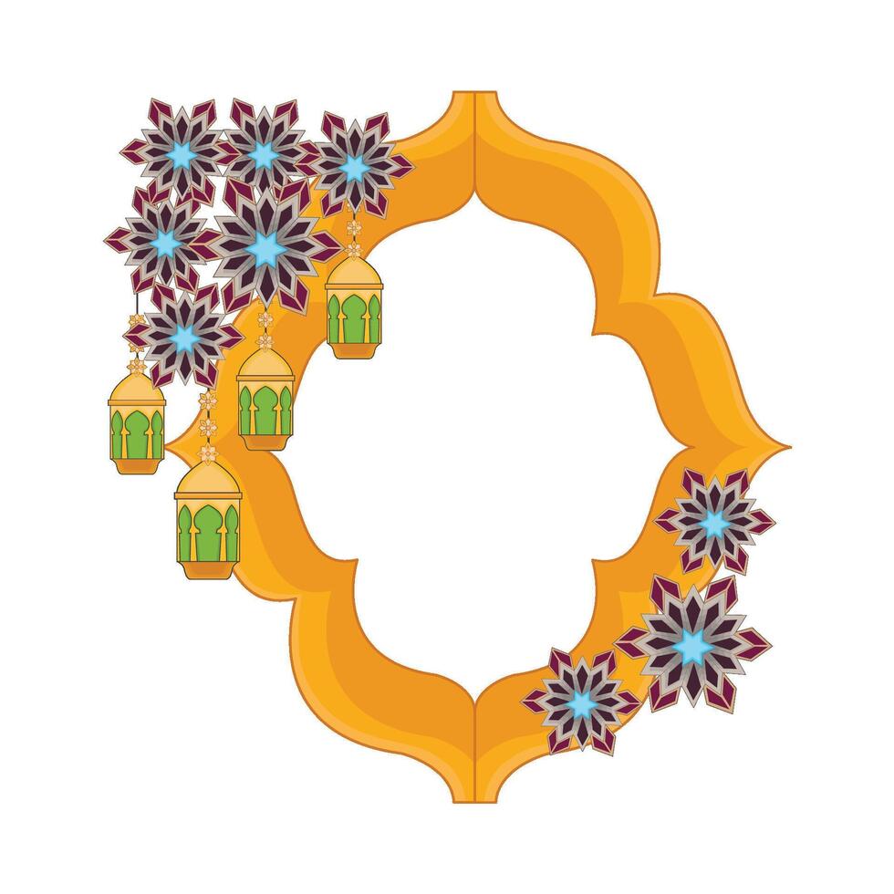 illustration of ramadan frame vector