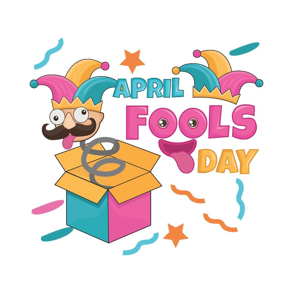 illustration of april fools day vector