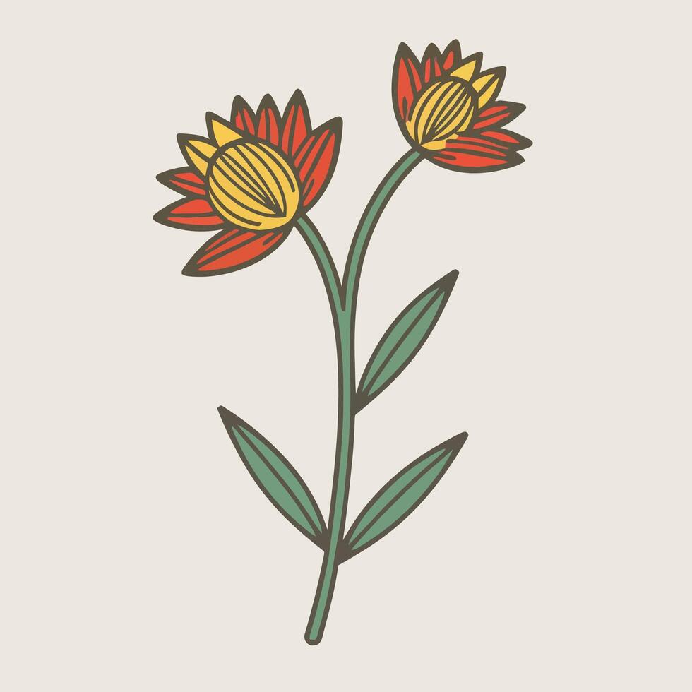 Flower Elements Vector, Flower icon Collection vector illustration