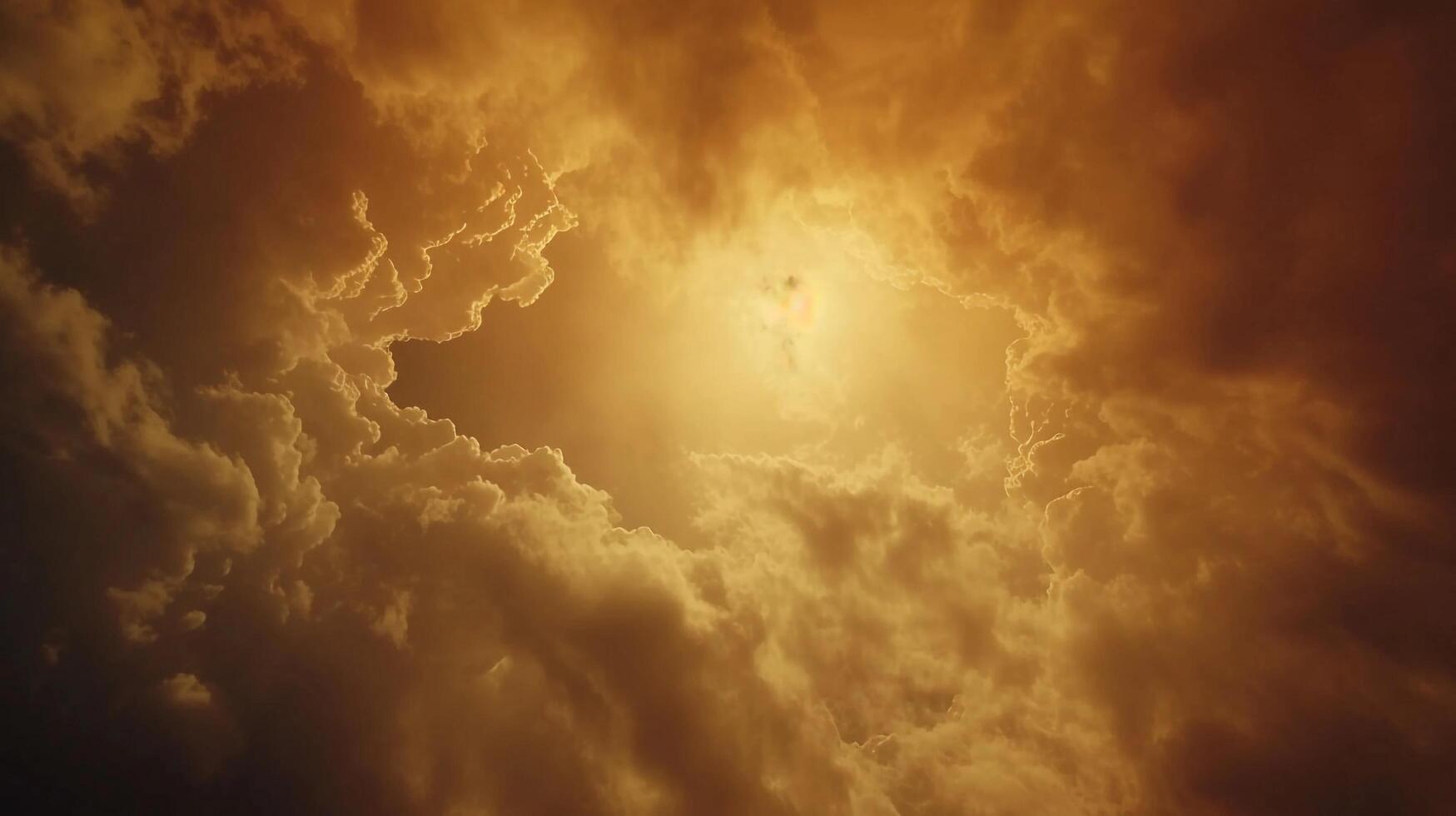 ai generado dramático paisaje de nubes, dinámica nube formación en el cielo con ondulante nubes, antecedentes imagen, generativo ai foto