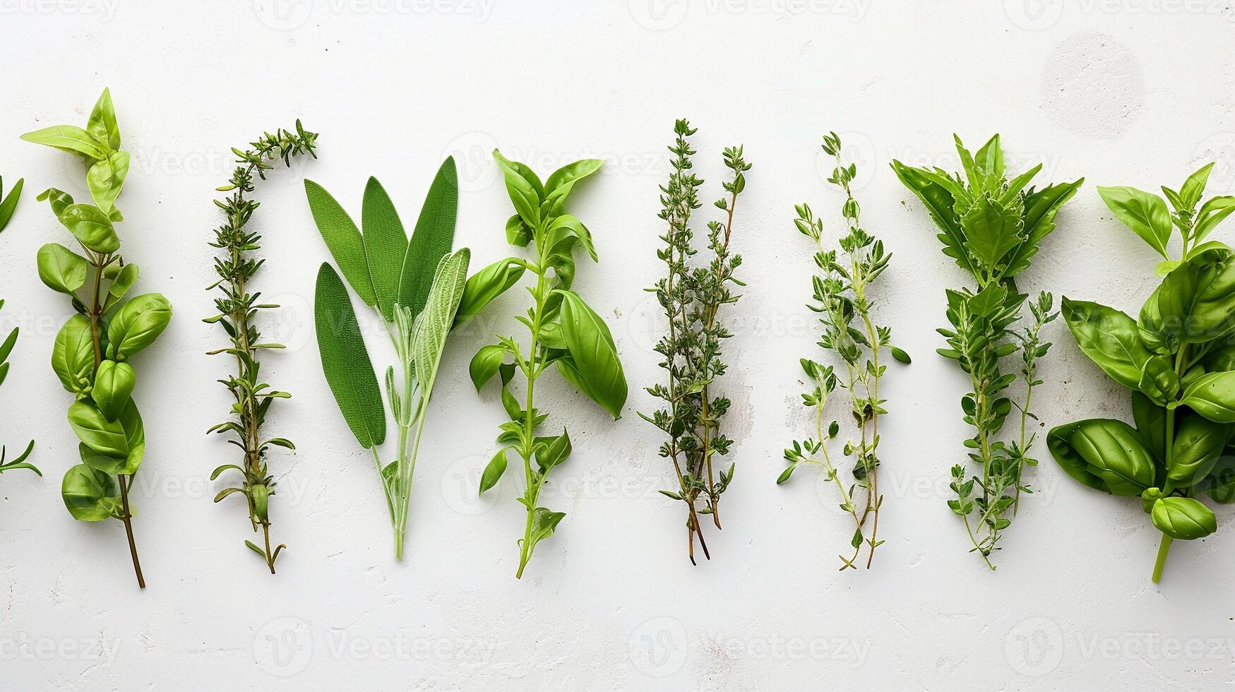 AI generated Fresh Herbal Ingredients, background image, generative AI photo