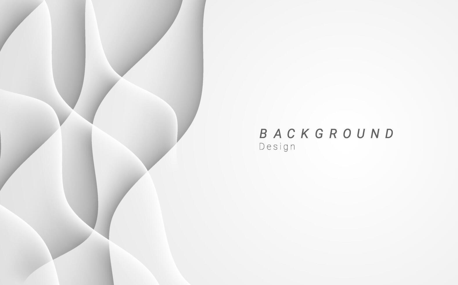 abstract white wavy soft layer background design vector