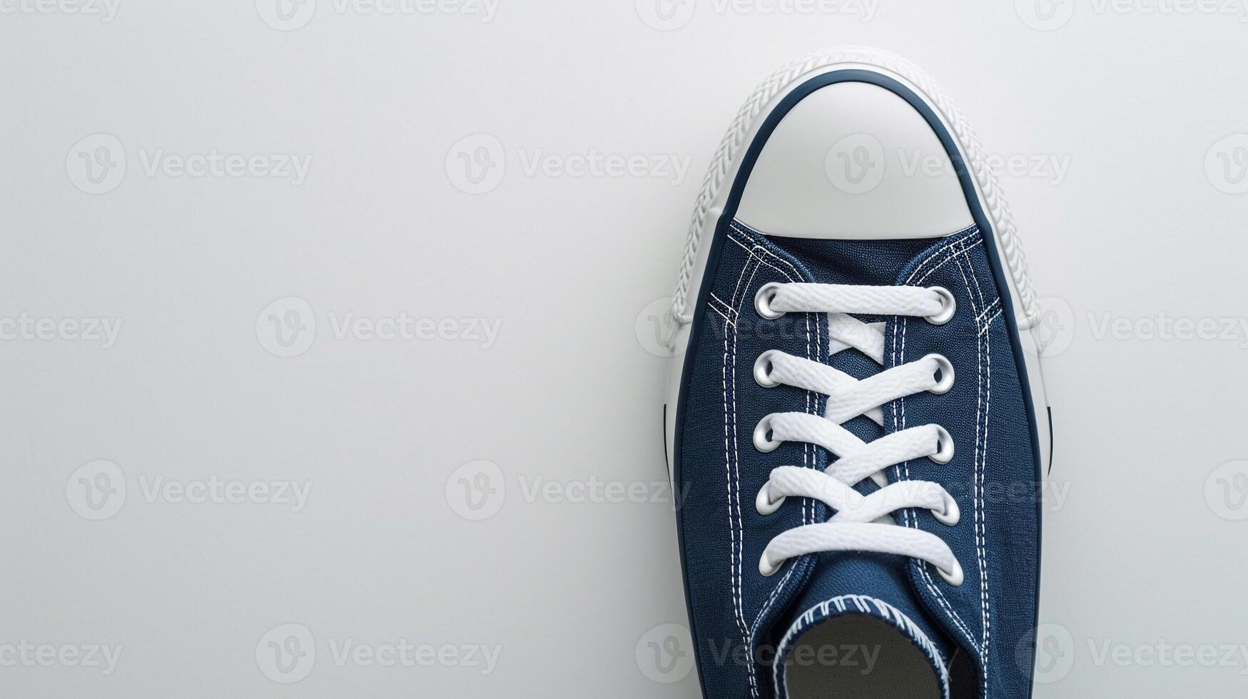 AI generated Navy Western Boots isolated on flat white background with copy space for advertisement. Generative AI photo