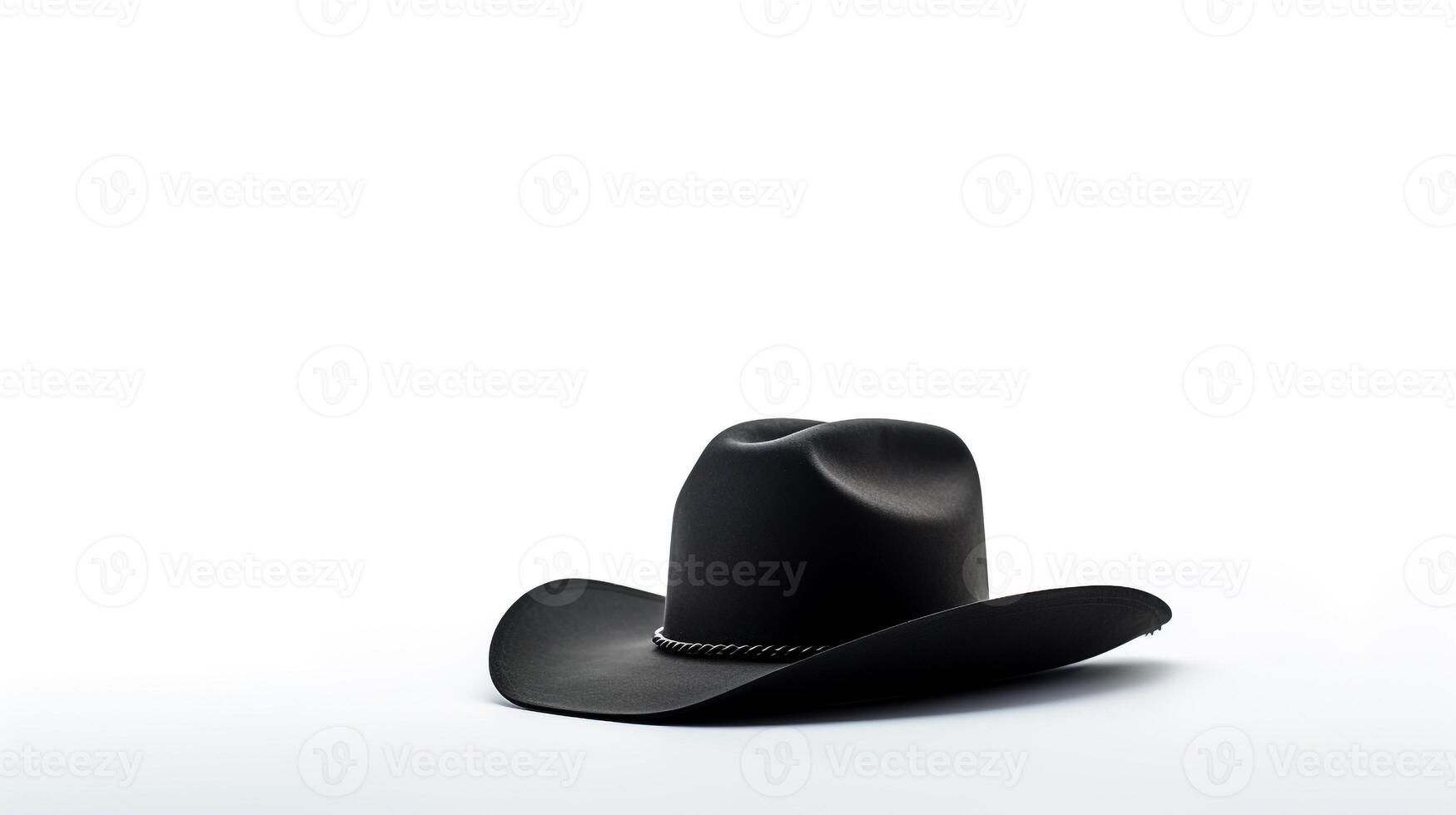 AI generated Black Cowboy Boots isolated on white background with copy space for advertisement. Generative AI photo