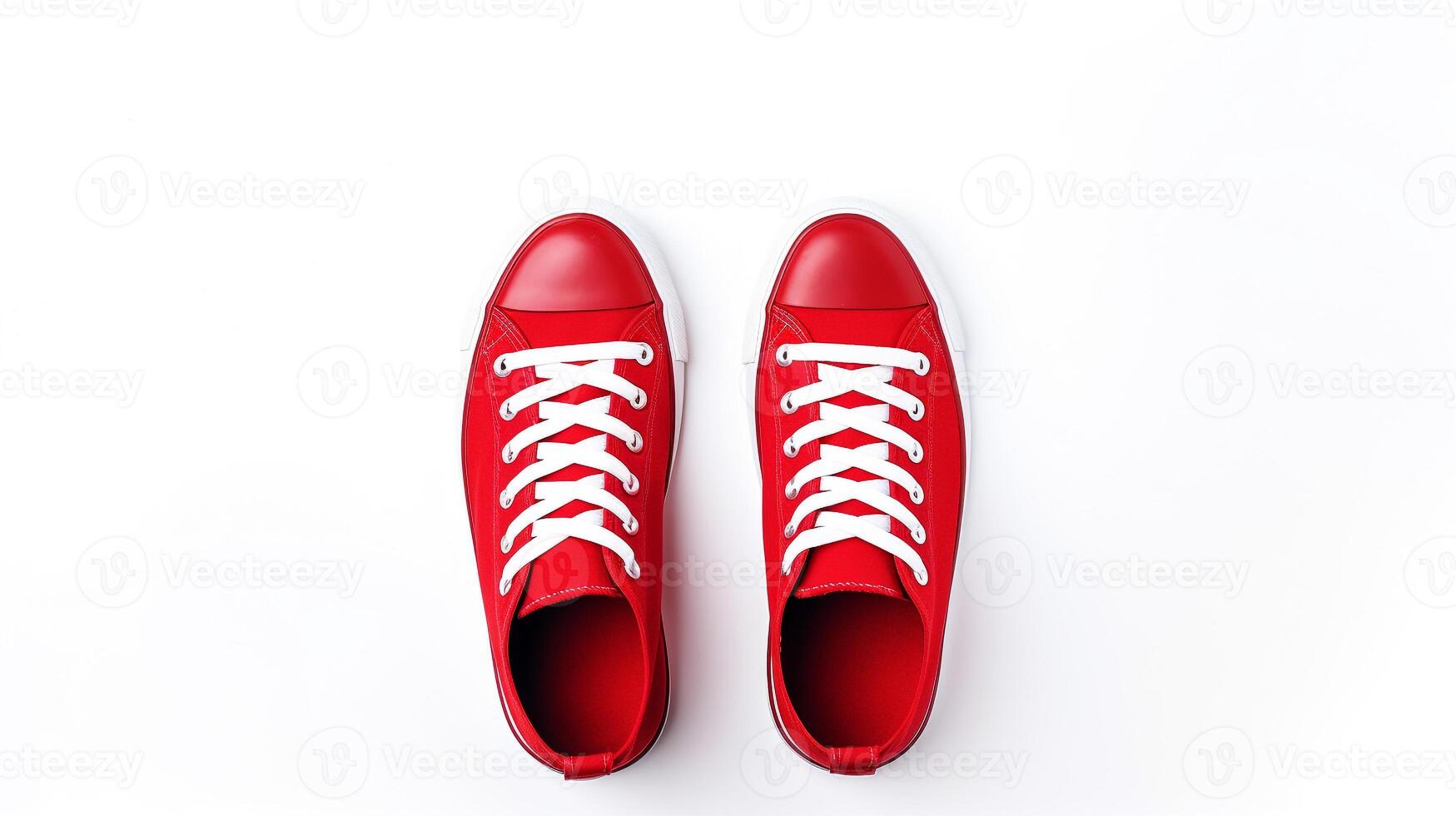 ai generado rojo zapatillas Zapatos aislado en blanco antecedentes con Copiar espacio para anuncio publicitario. generativo ai foto