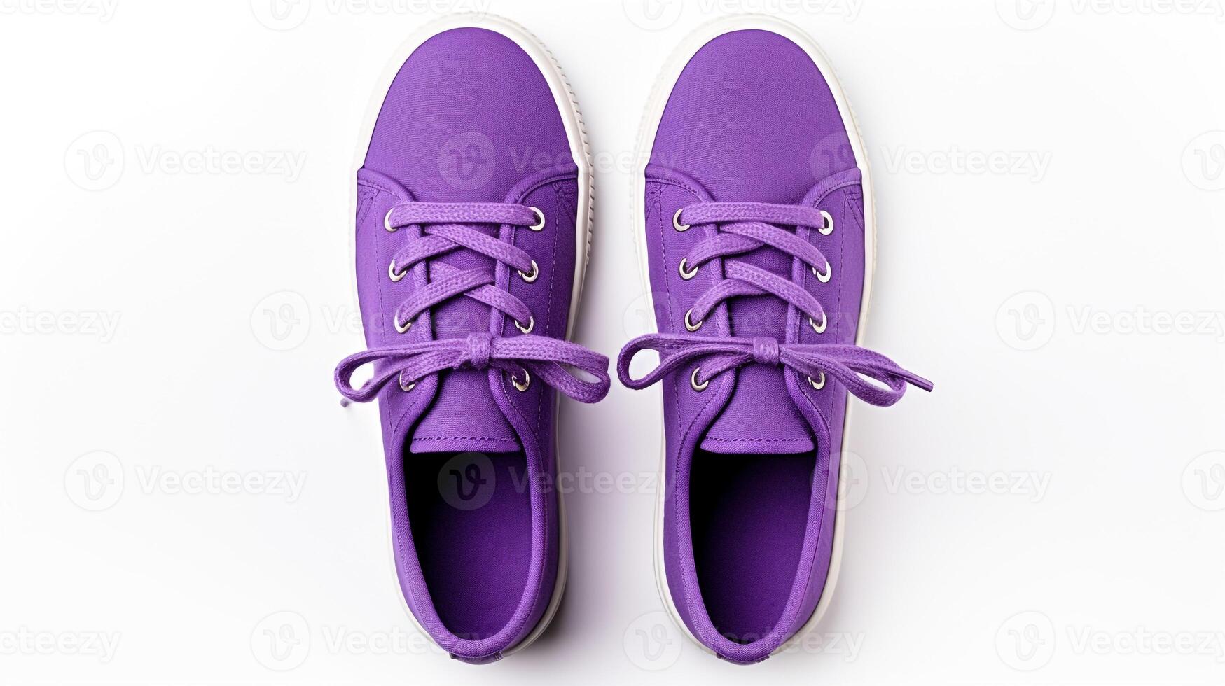 AI generated Purple Espadrilles shoes isolated on white background with copy space for advertisement. Generative AI photo