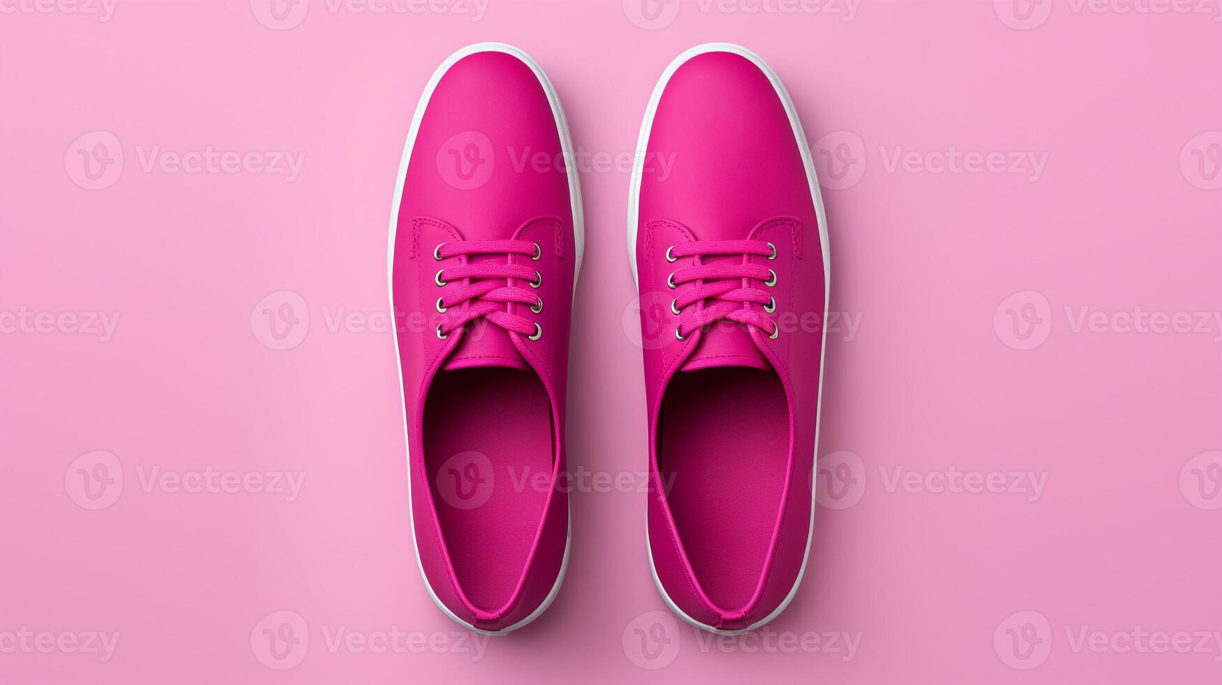 AI generated Magenta Moccasins shoes isolated on white background with copy space for advertisement. Generative AI photo