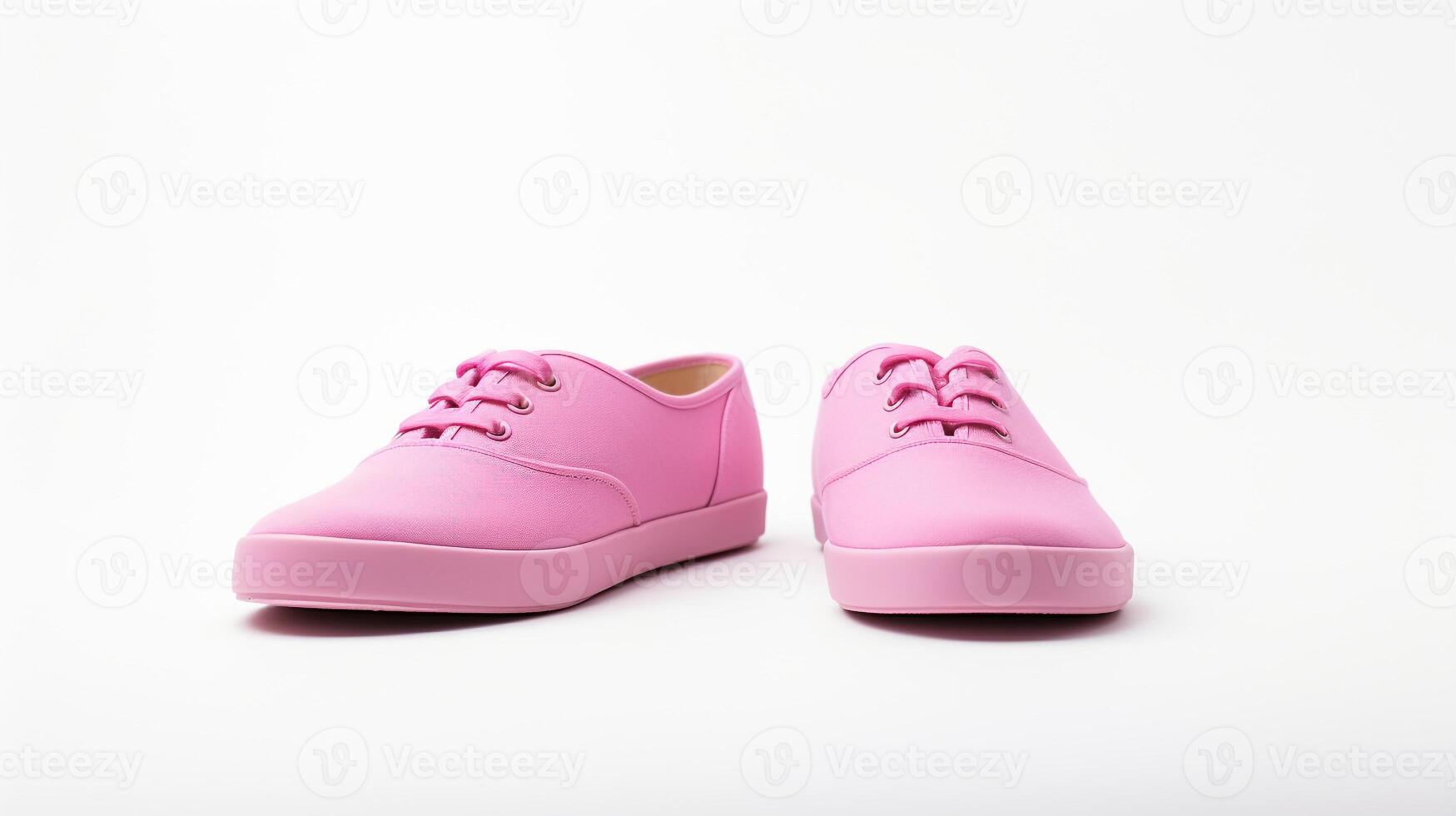 AI generated Pink Moccasins shoes isolated on white background with copy space for advertisement. Generative AI photo