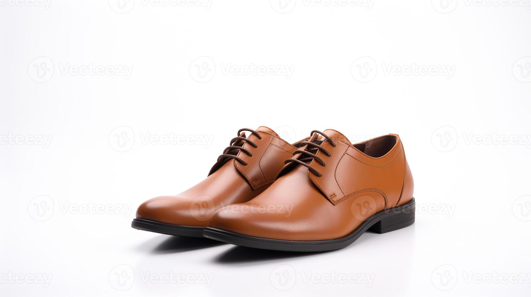 AI generated Amber Oxfords shoes isolated on white background with copy space for advertisement. Generative AI photo