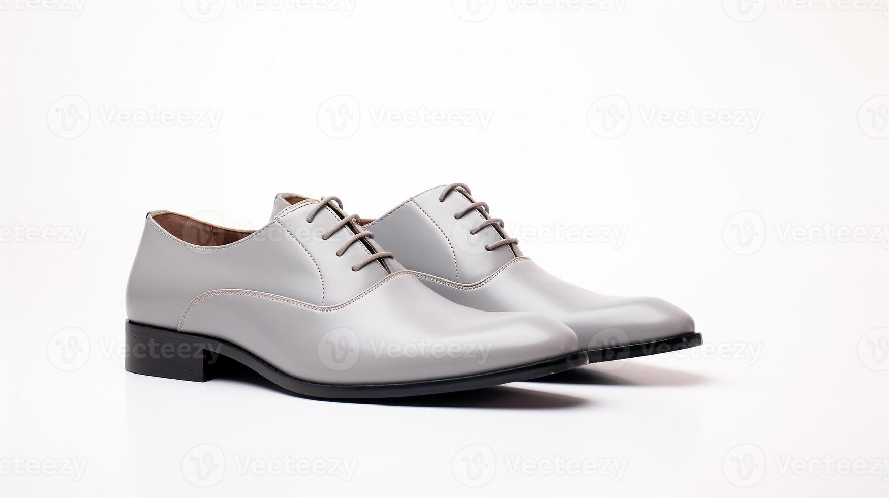 ai generado gris Oxford Zapatos aislado en blanco antecedentes con Copiar espacio para anuncio publicitario. generativo ai foto