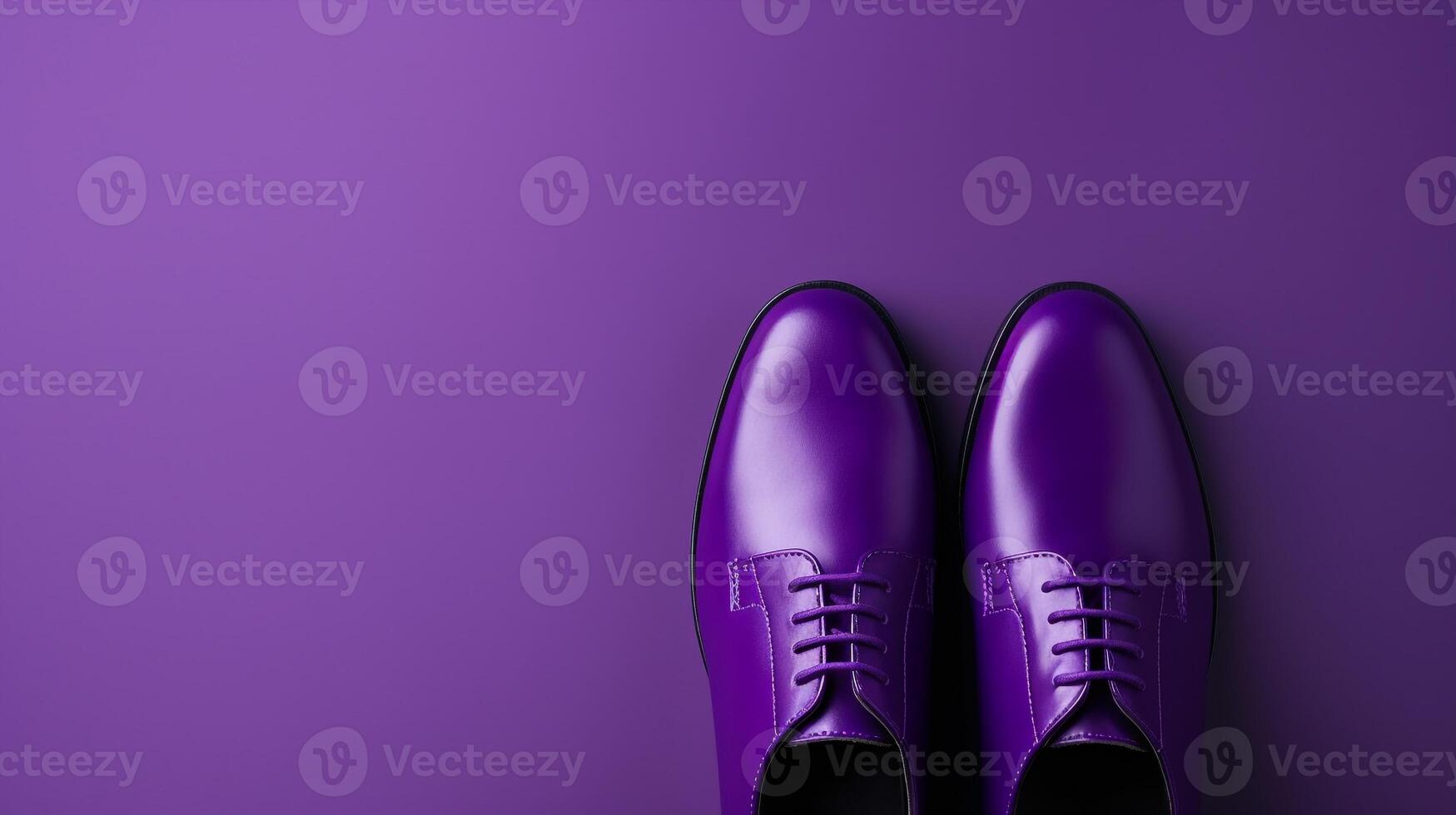 AI generated Violet Oxfords shoes isolated on white background with copy space for advertisement. Generative AI photo