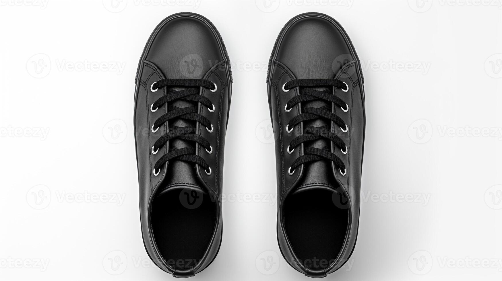 ai generado negro zapatillas Zapatos aislado en blanco antecedentes con Copiar espacio para anuncio publicitario. generativo ai foto