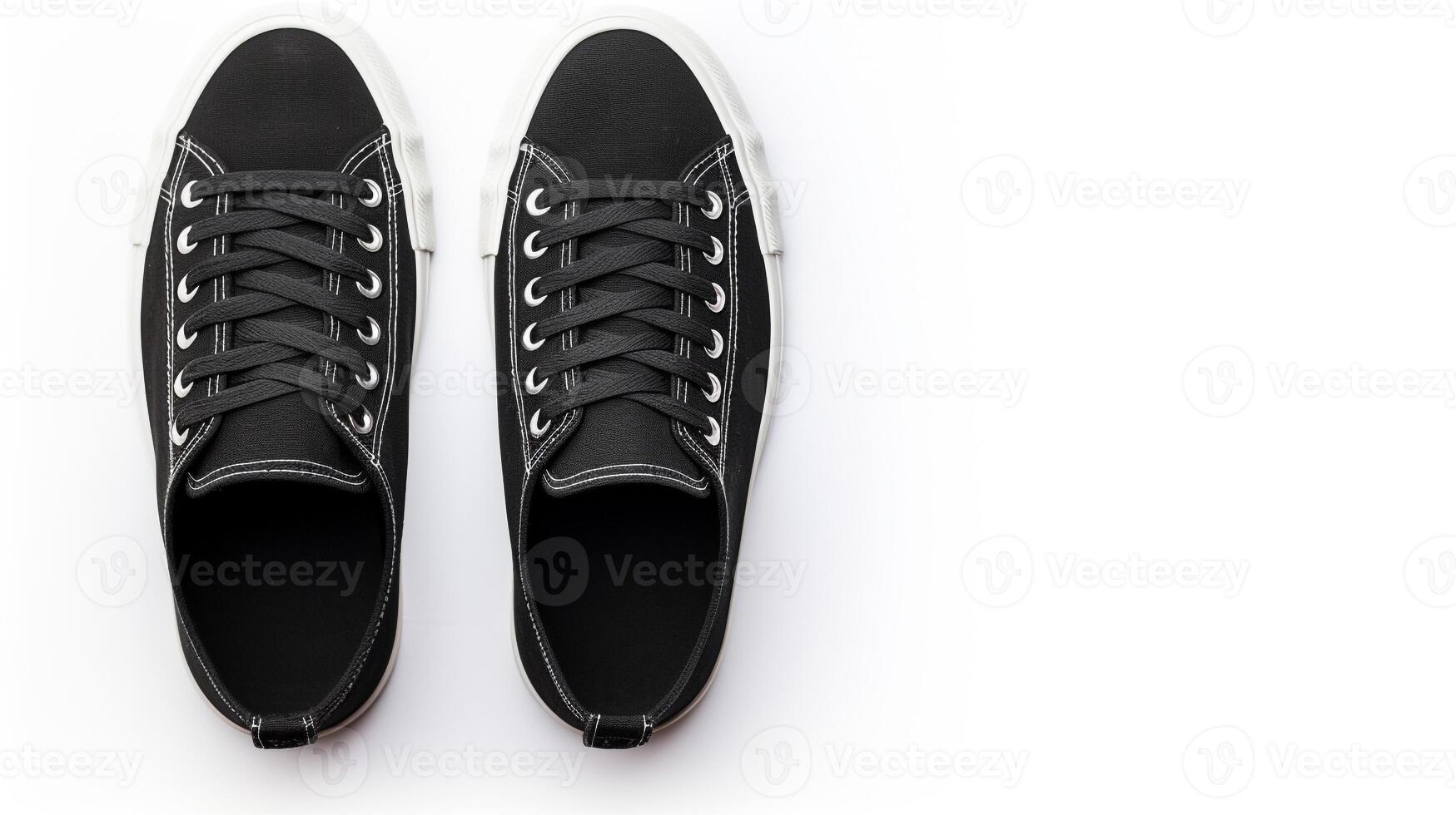 AI generated Charcoal Sneakers shoes isolated on white background with copy space for advertisement. Generative AI photo