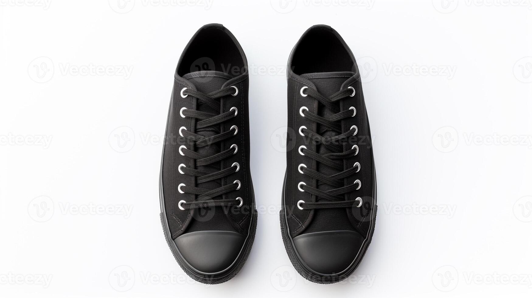 AI generated Charcoal Sneakers shoes isolated on white background with copy space for advertisement. Generative AI photo