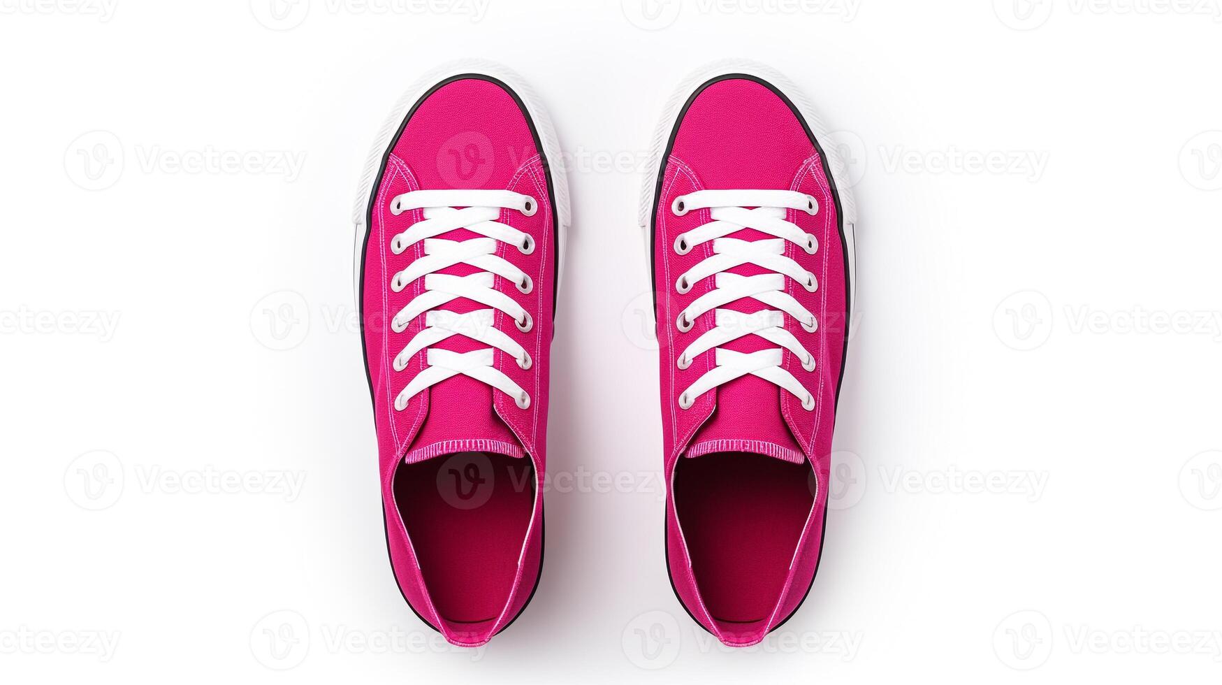 AI generated Magenta Sneakers shoes isolated on white background with copy space for advertisement. Generative AI photo