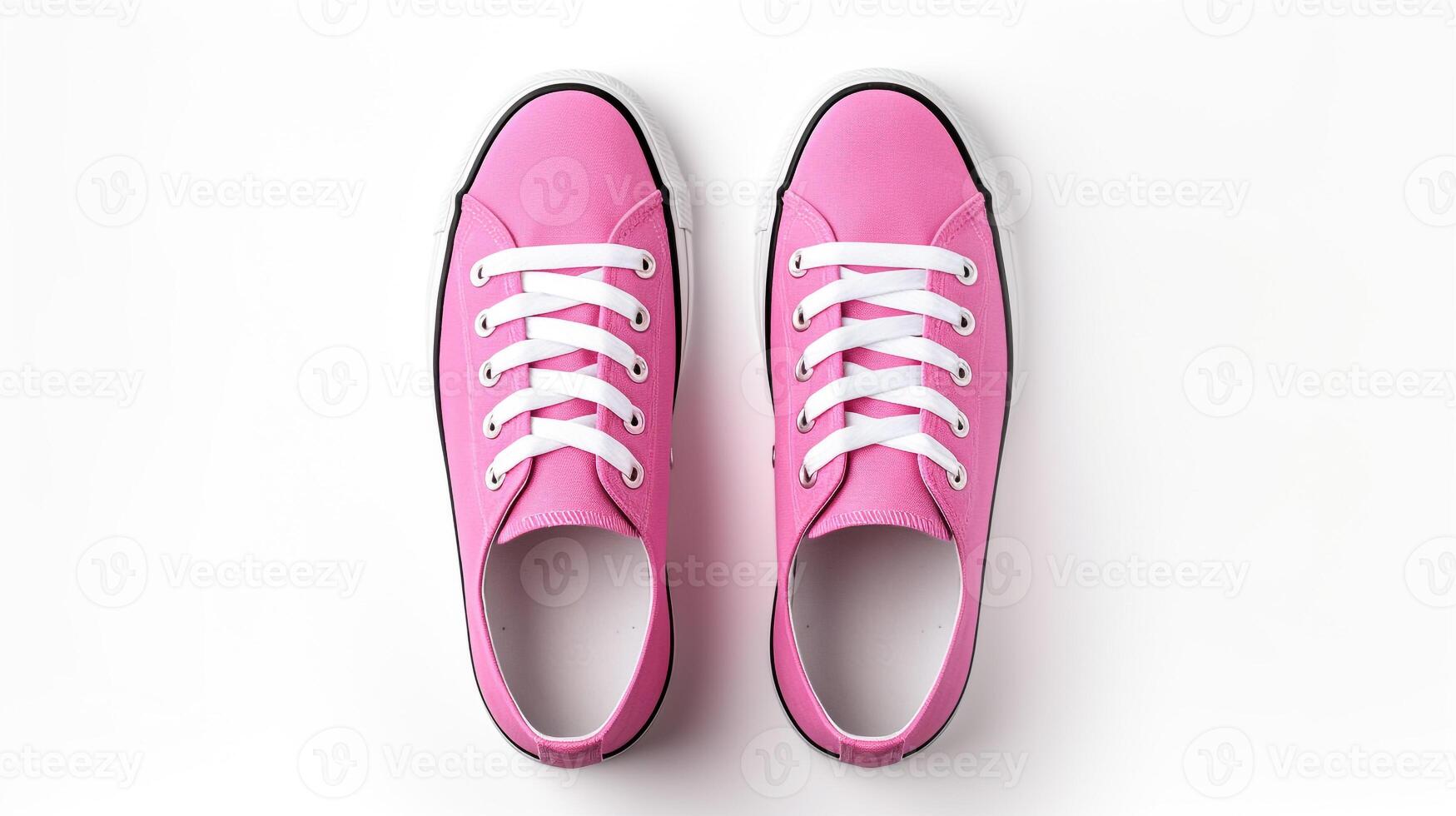 AI generated Pink Sneakers shoes isolated on white background with copy space for advertisement. Generative AI photo