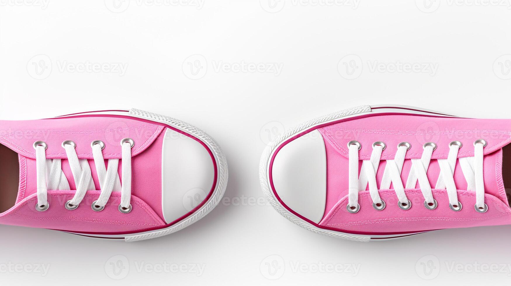 AI generated Pink Sneakers shoes isolated on white background with copy space for advertisement. Generative AI photo
