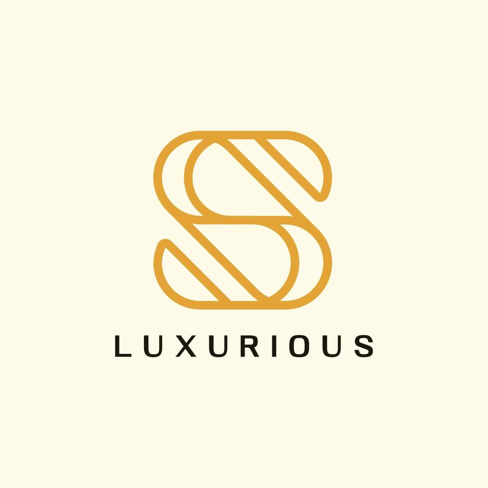 Letter s luxury logo design vector