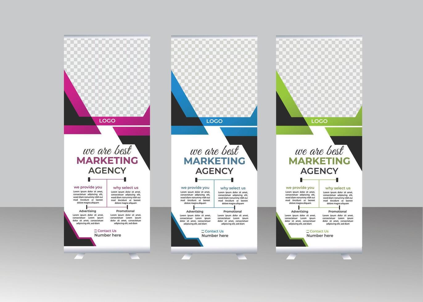 corporate Roll up or X banner design. Simple minimal corporate rollup banner pro vector. vector