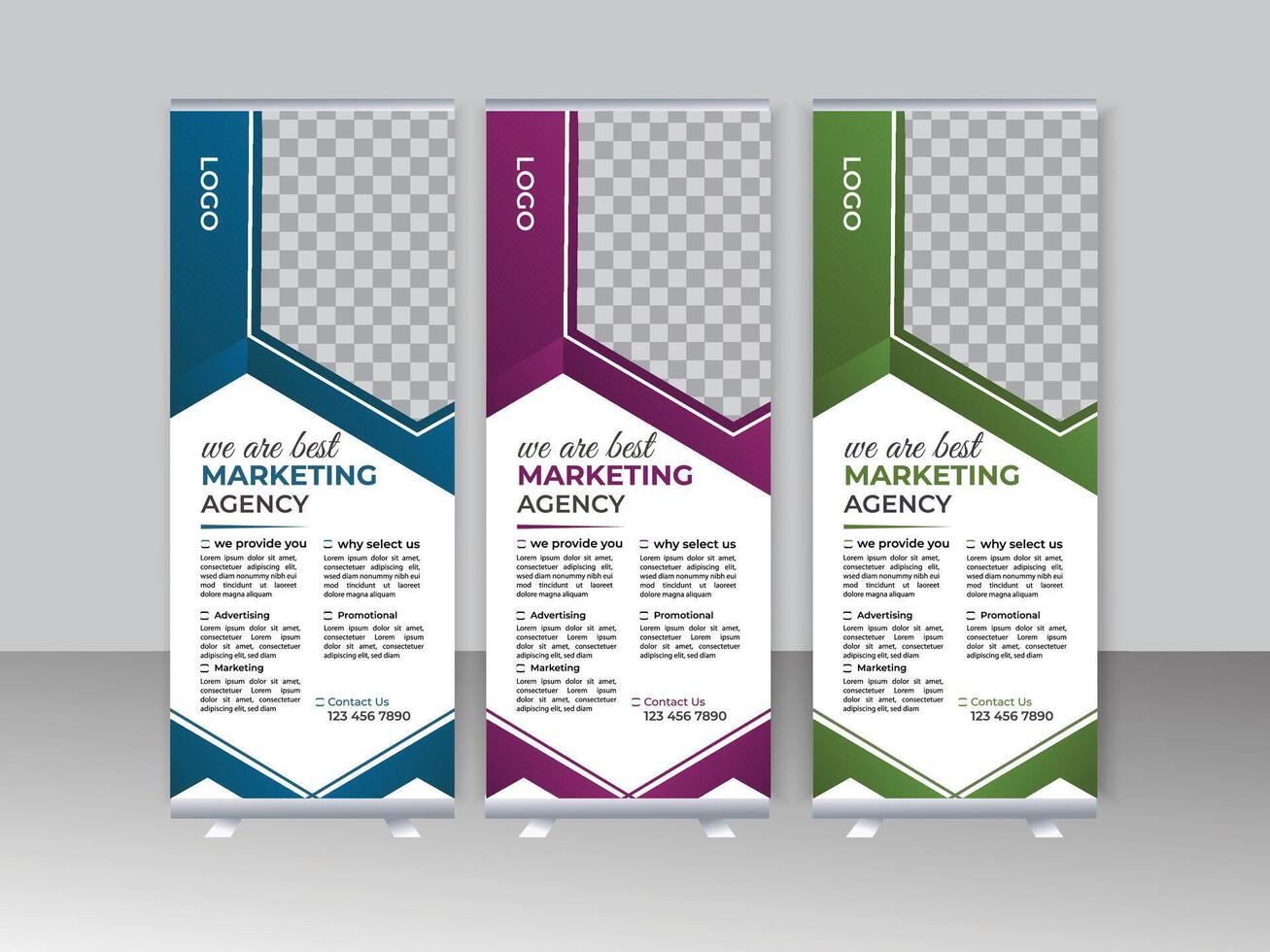 Corporate rollup or X banner design,stand banner flyer design. Retractable banner stand. pro vector. vector