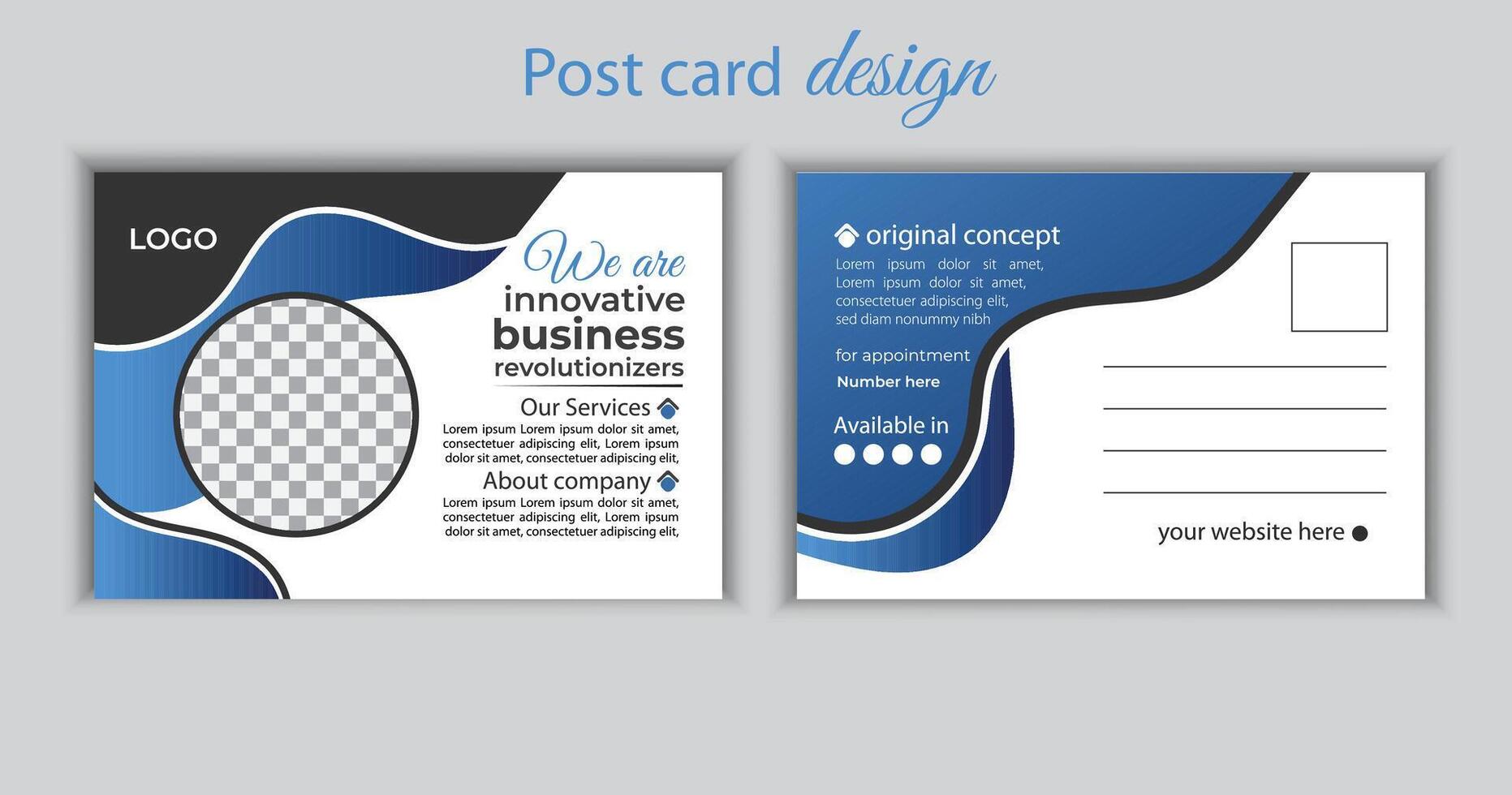 business branding  postcard design template layout. pro vector. vector