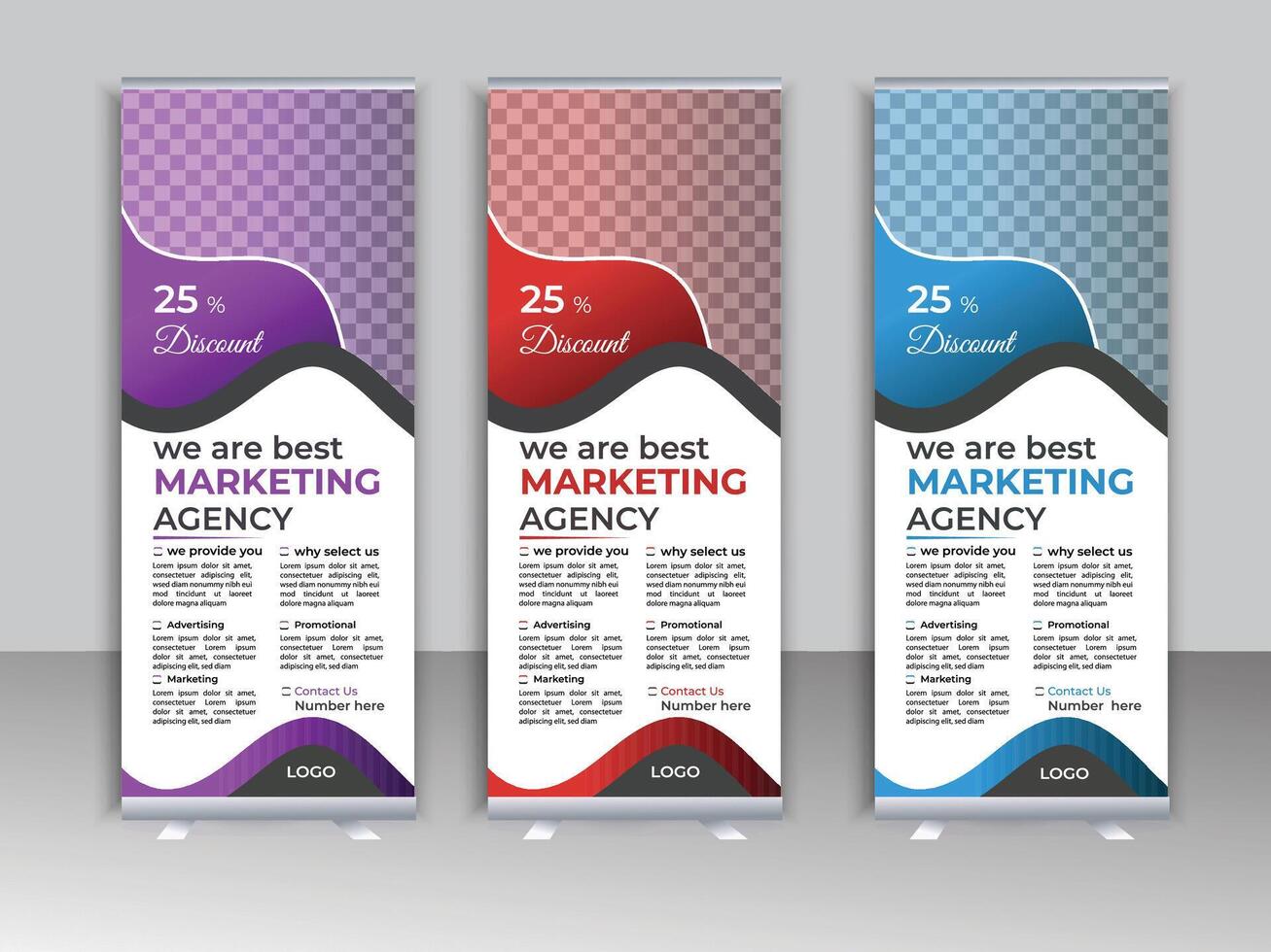 Modern business conference roll-up banner design. pro vector. vector
