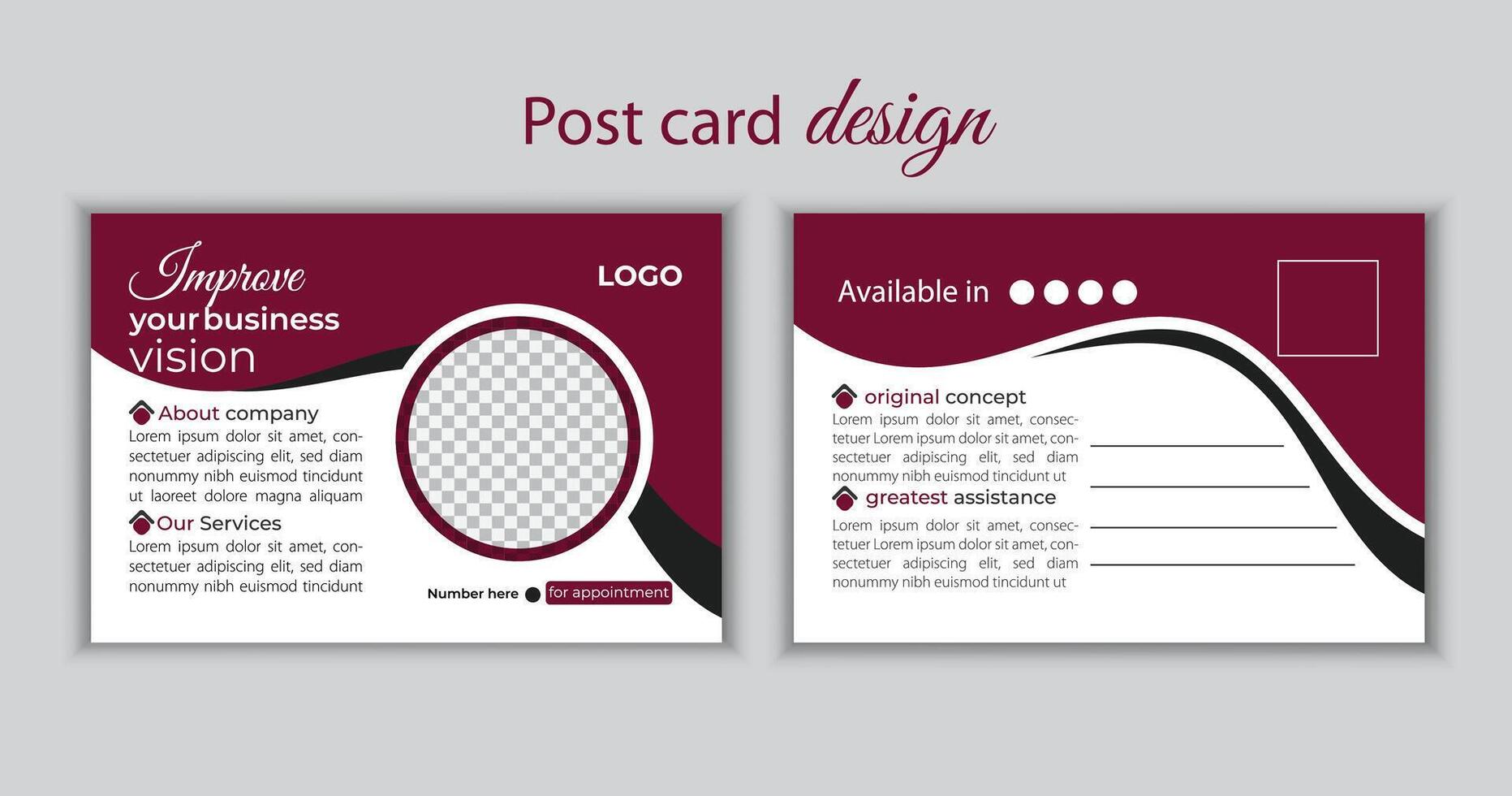 Corporate Business postcard template with creative design layout. pro vector. vector