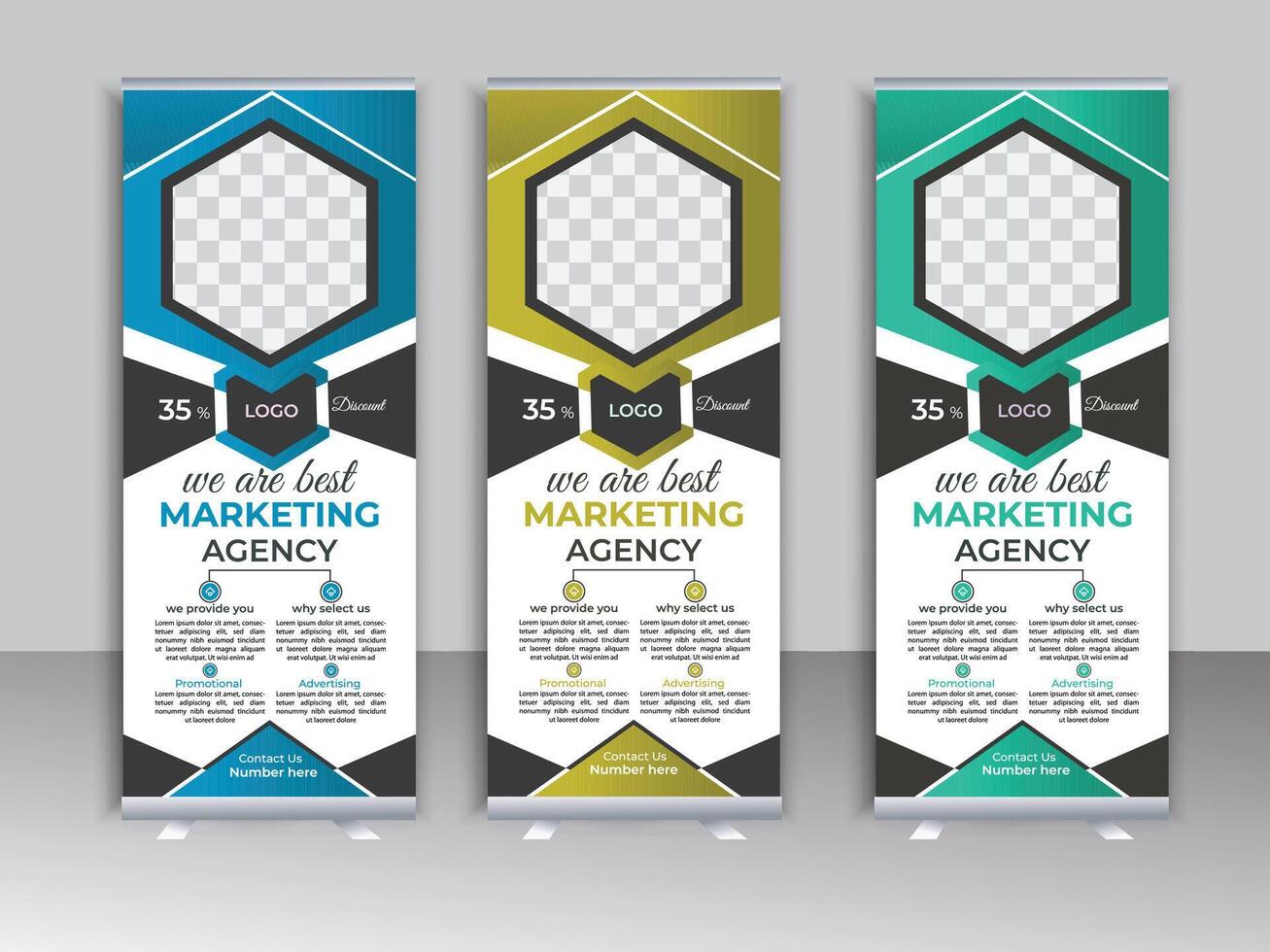 Abstract rollup banner design template, Business Roll Up. pro vector. vector