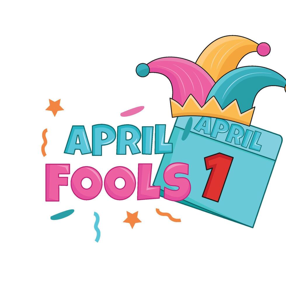 illustration of april fools day vector