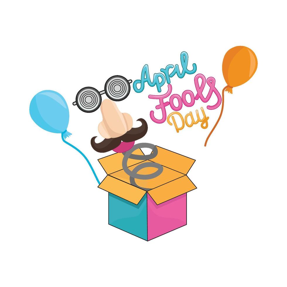 illustration of april fools day vector