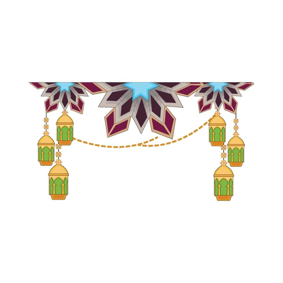 illustration of ramadan frame vector