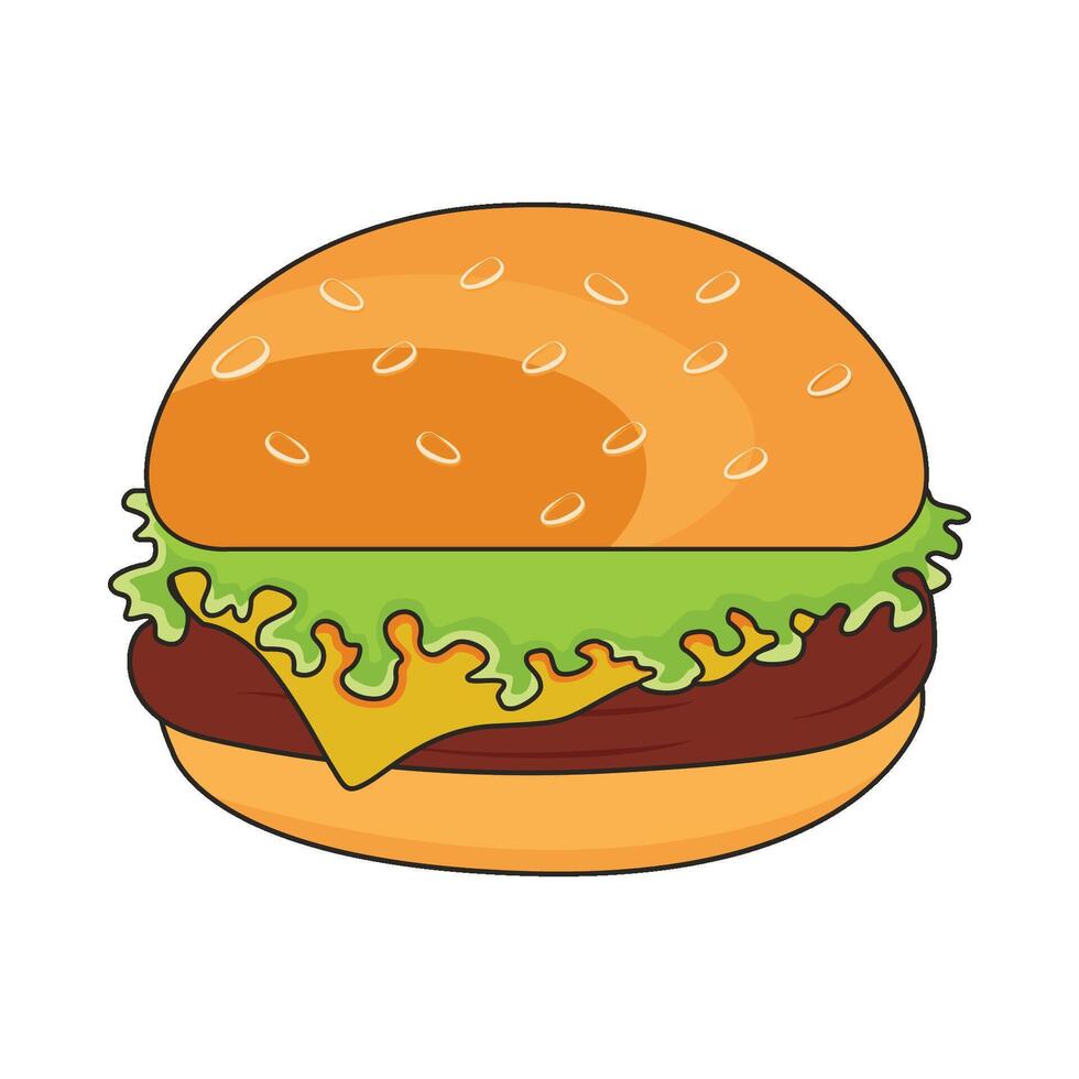 ilustración de hamburguesa vector