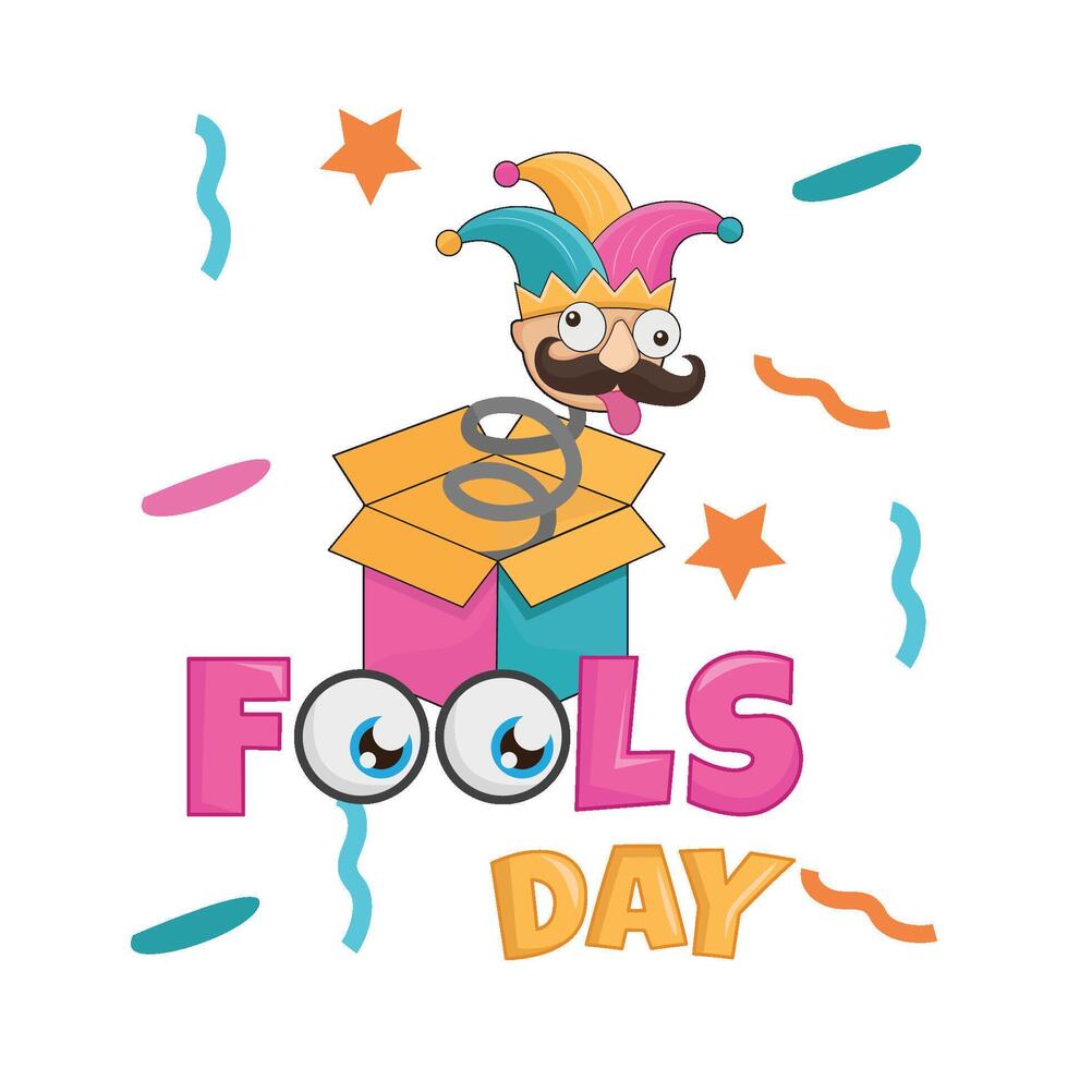 illustration of april fools day vector