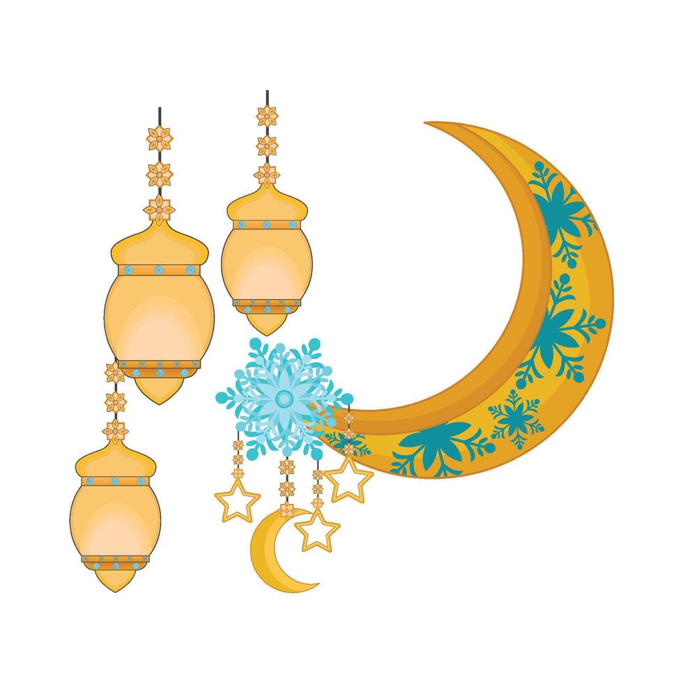 illustration of ramadan lantern vector