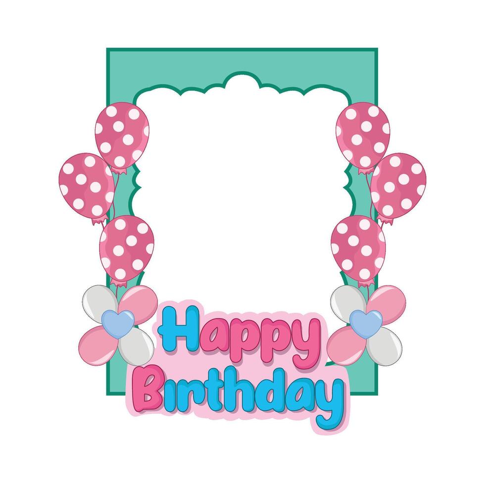 illustration of birthday frame vector