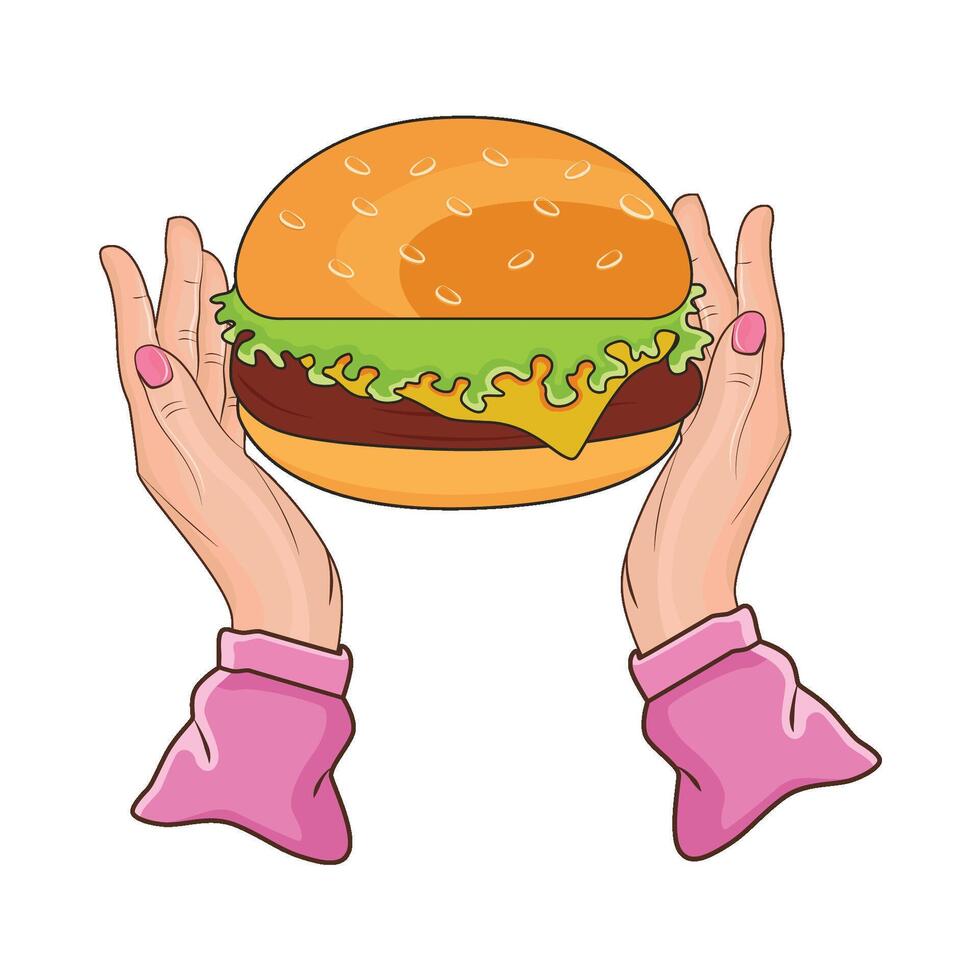 illustration of burger vector