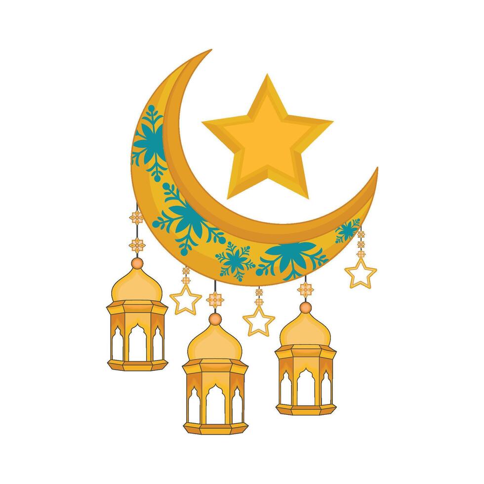 ilustración de Ramadán linterna vector