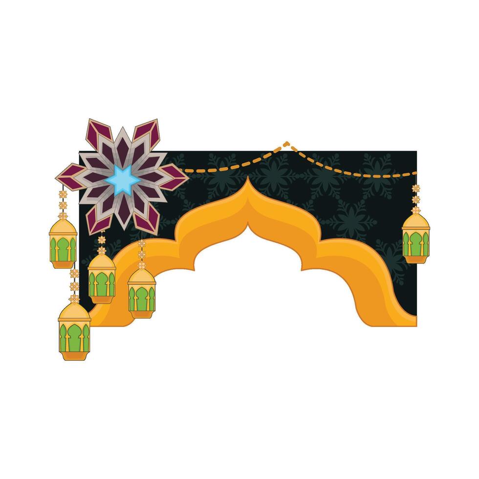 illustration of ramadan frame vector