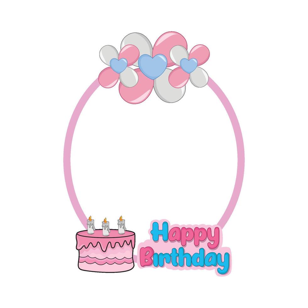 illustration of birthday frame vector