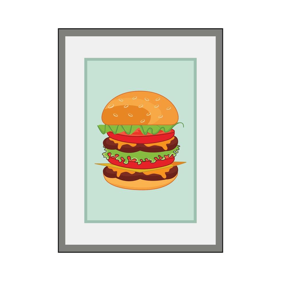 ilustración de hamburguesa vector